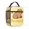 Cute Happy Capybara Accessories Insulated Lunch Bag for Children School Food Box Portable New Arrival Cooler Thermal Lunch Box