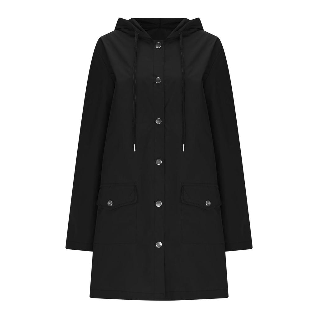 Женская однотонная полосатая дождевик на открытом воздухе плюс водонепроницаемый плащ с капюшоном ветрозащитный