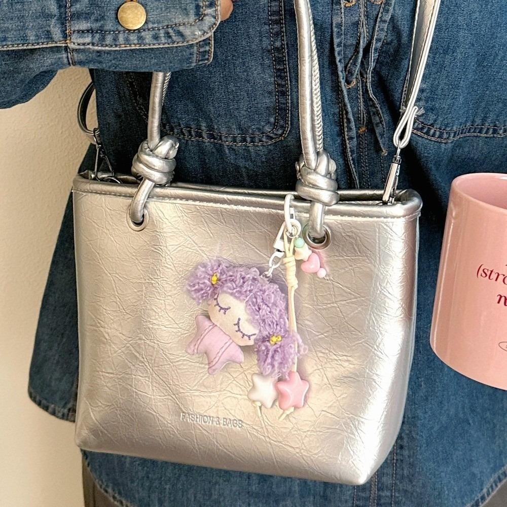 Stuffed Cartoon Bag Pendant Star Car Key Ring Lovely Little Girl Keychain  Bag Pendant