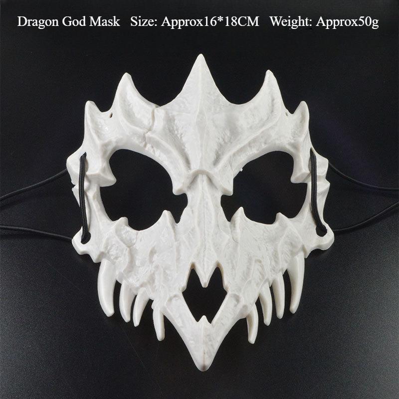Хэллоуин Дракон Бог Полумаска Ужас Тигр Якша Тэнгу Человек Волк Маска Выступление Одевание Смешной Косплей Лицо Капюшон Реквизит