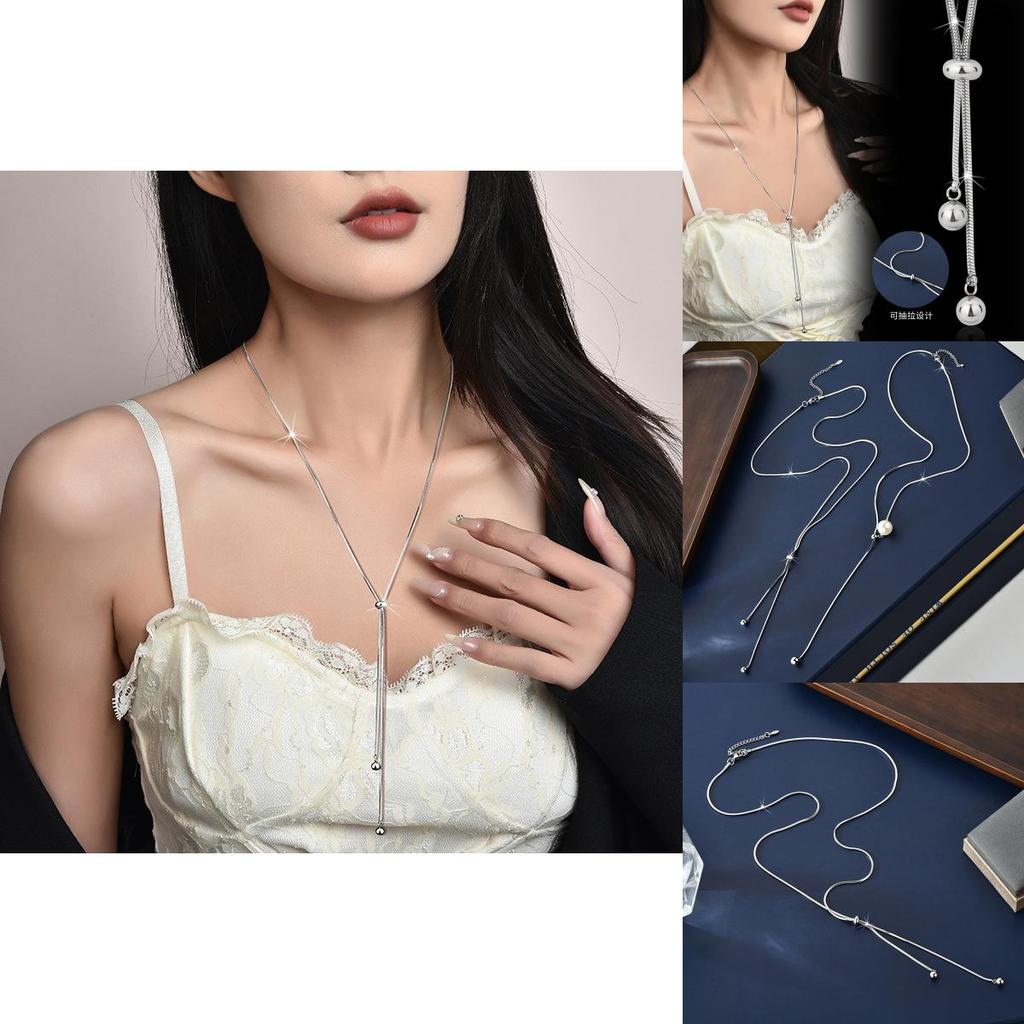 Стильная геометрическая подвеска из титановой стали, ожерелье-свитер для женщин с элегантным дизайном