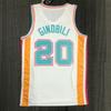 Custom Heat Pressed Basketball Jersey San Antonio Spurs 5 Murray 21 Duncan 20 Ginobili Breathable Performance Sport Shirt
