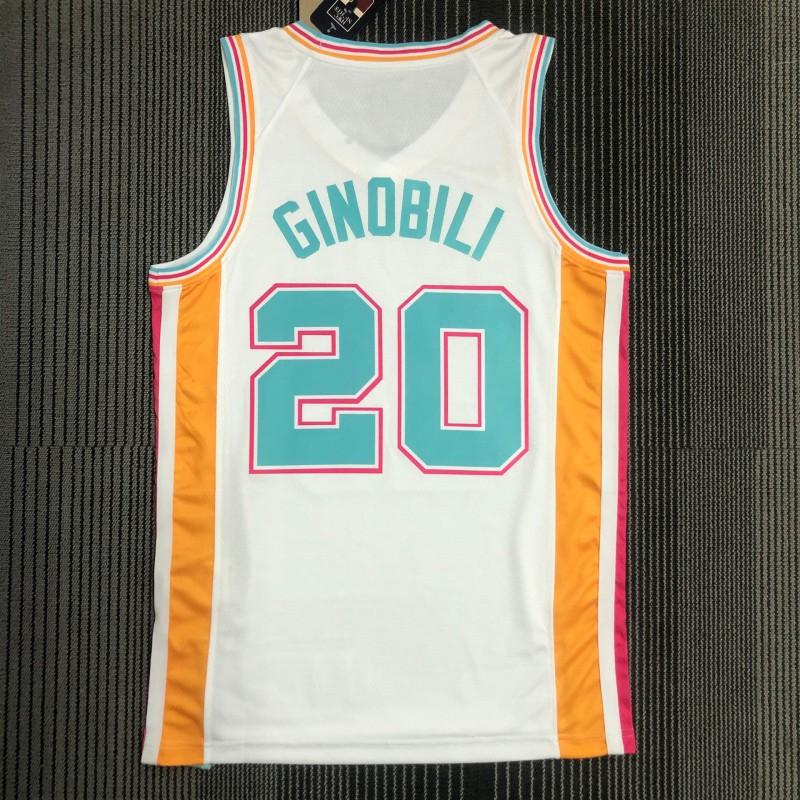 Custom Heat Pressed Basketball Jersey San Antonio Spurs 5 Murray 21 Duncan 20 Ginobili Breathable Performance Sport Shirt