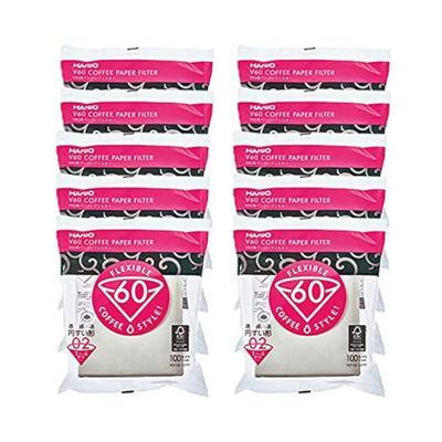 БУМАЖНЫЙ ФИЛЬТР ДЛЯ КОФЕ V60 Бумажный фильтр для кофе Hario для V60, набор из 100 x 10 шт.