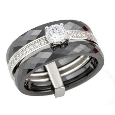 Серебряное кольцо с , керамикой, вес изделия 7,2 гр (0481685)