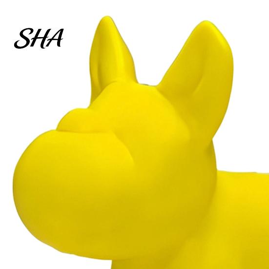 Kids Room Decoration 3D Printed Cute Dog Figurine, Small Yellow Puppy Statue for Desk, One-piece Molding Sculpture Shelf, Home Office Decor,