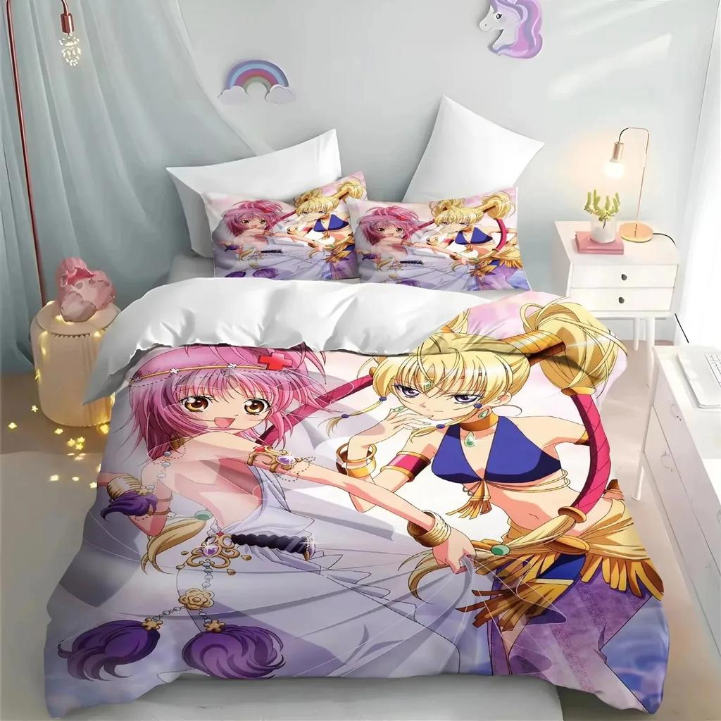 Аниме Shugo Chara Набор постельного белья Звездная Песня Мягкий с Мягкой Тканью Комплект Пододеяльника С Наволочкой Двуспальная Полная Кровать Queen King Постельное Белье Кровать Домашний Текстиль