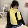 Теплый шарф-снуд Luochi Knit в корейском стиле из смесовой шерсти - для студентов и пар, на осень/зиму