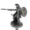 1pcs Ancient Spartan Rome Soliders Figurines Miniatures Vintage Metal Soldiers Statue Desktop Ornament Gift