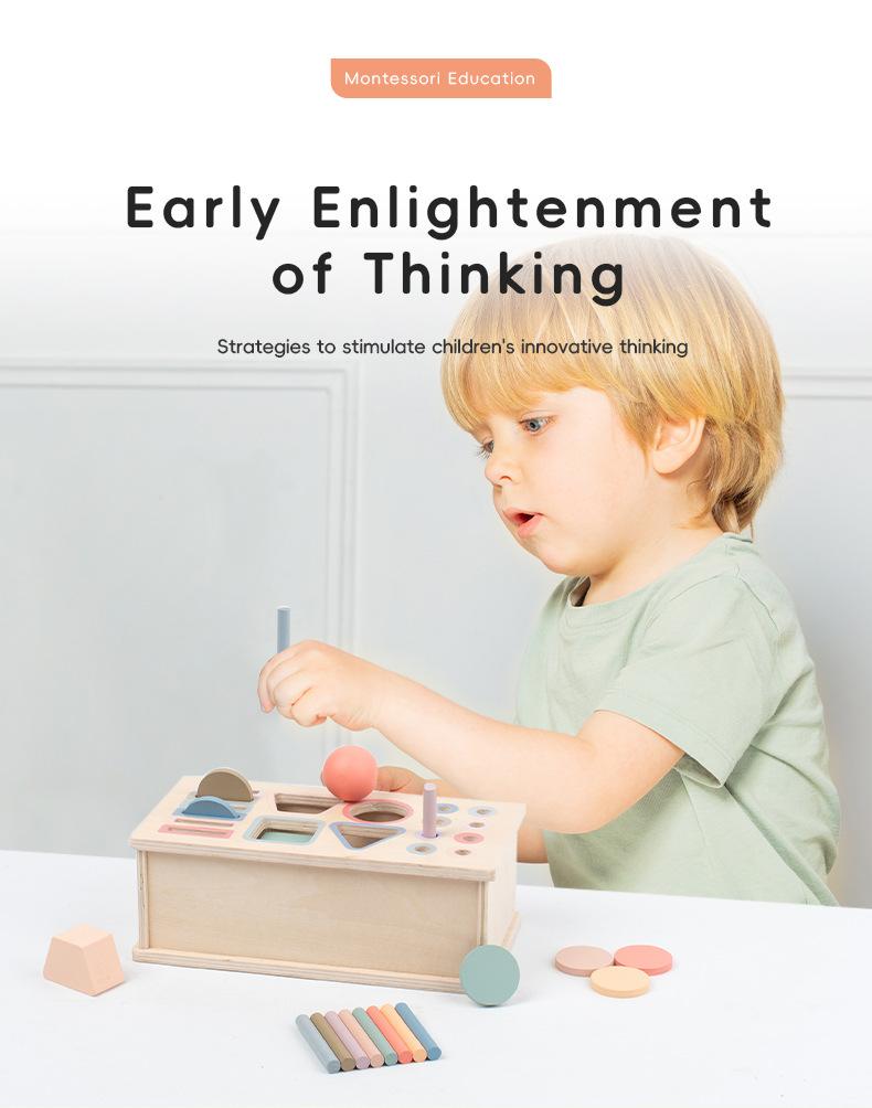 CE Montessori coin box baby fine movement color classification shape CPC teaching aids early education educational toys
