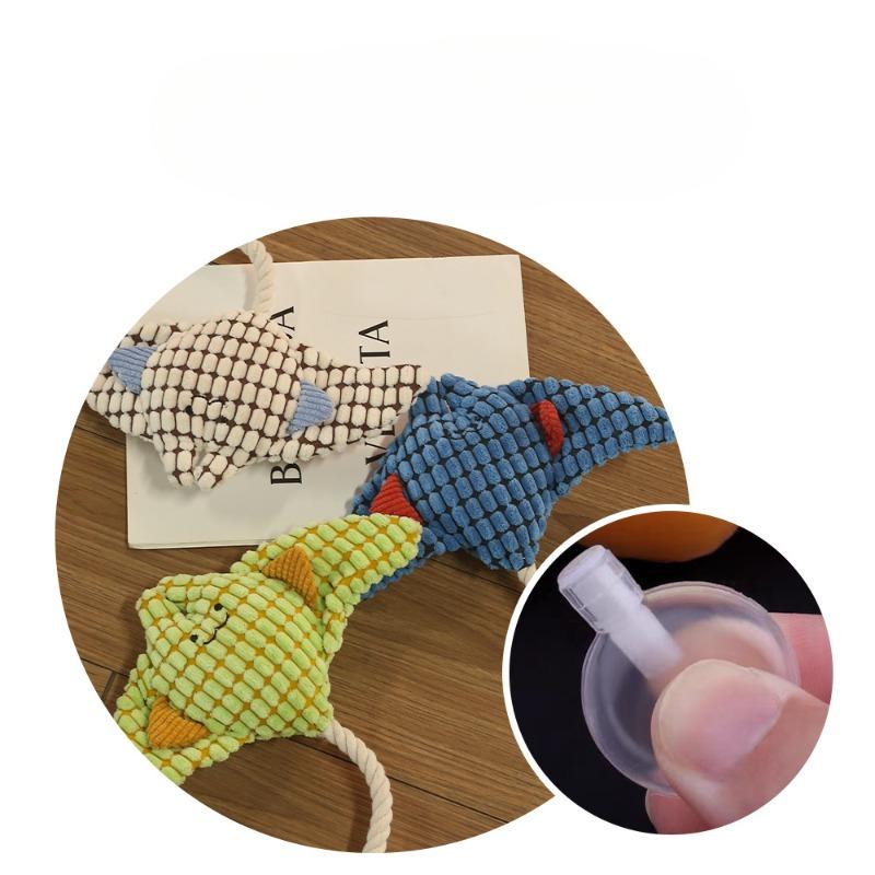 Игрушки для собак Плюшевая игрушка Манта Скат Голосовые игрушки для укуса собаки Прочные игрушки для прорезывания зубов для собак