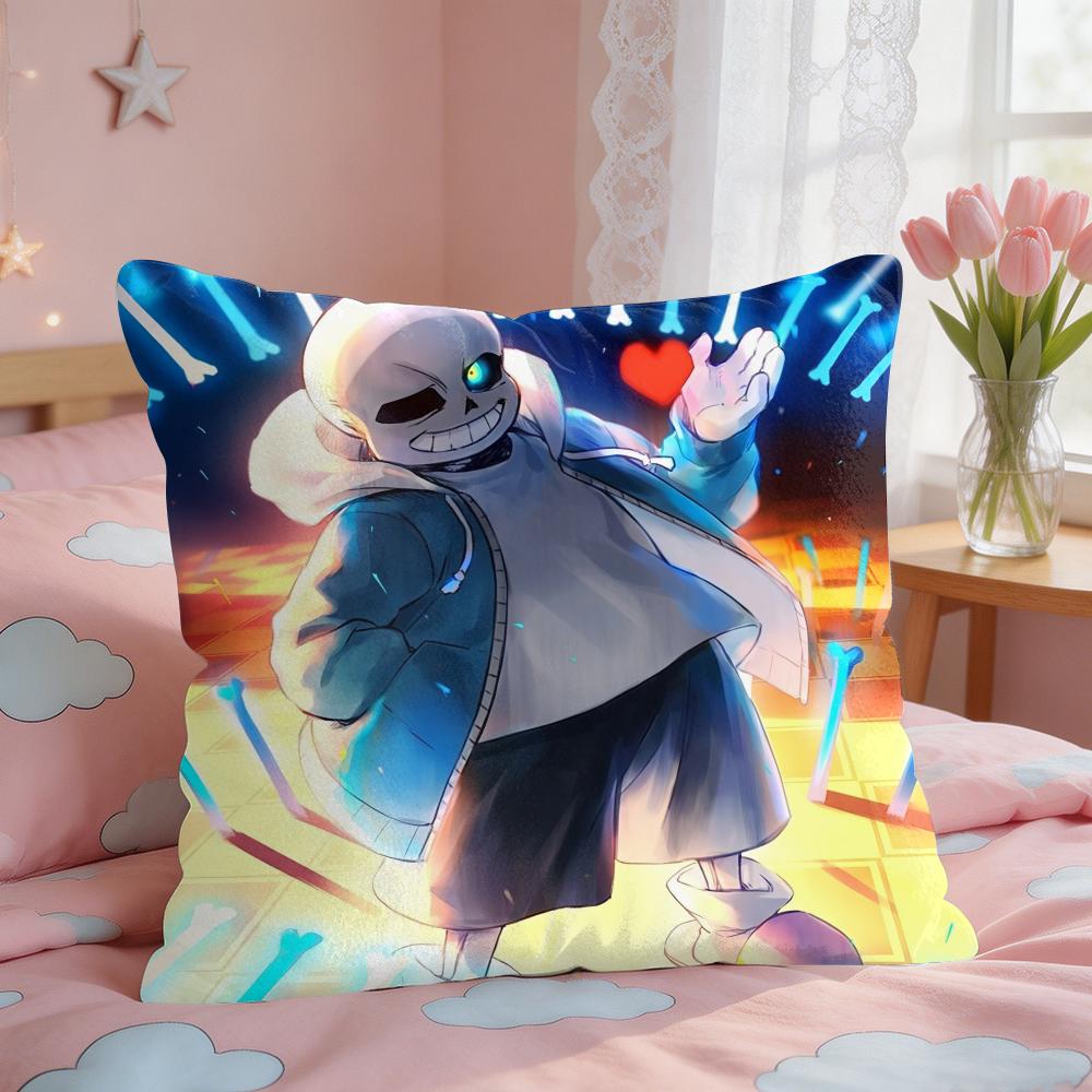SSans Undertale Аниме Наволочка Квадратная Короткий Плюш Подушка Чехол Гостиная Диван Домашний Декор Funda X