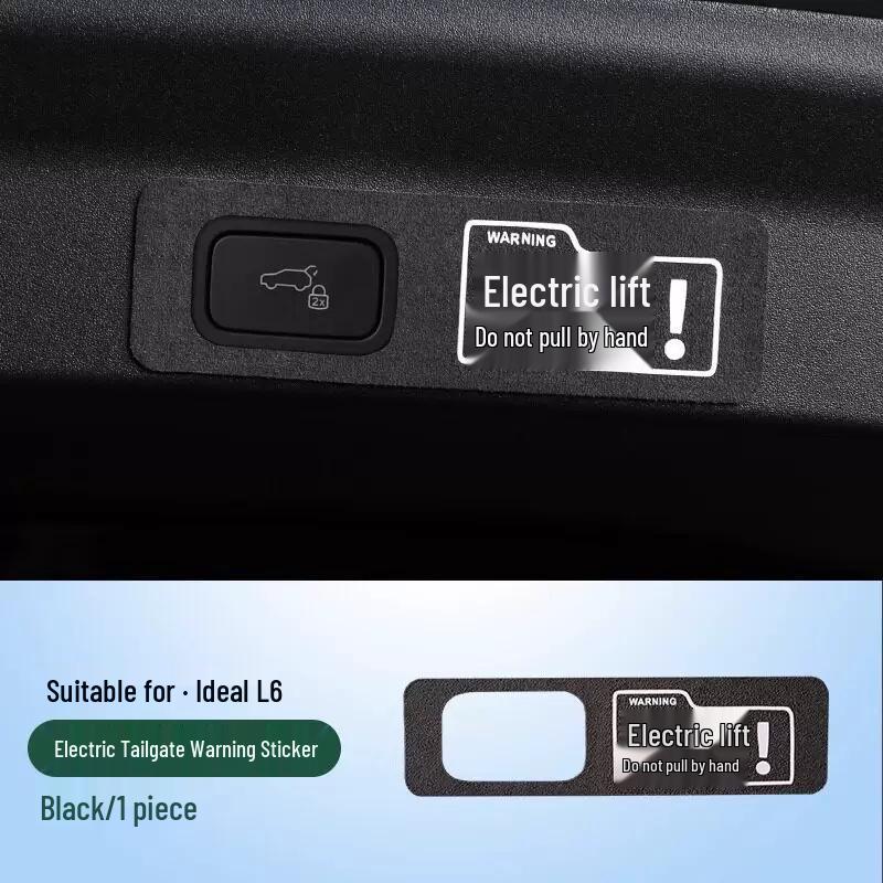 Wey Gaoshan 7/8/9 Electric Tailgate Warning Sticker - Decorative Accessory