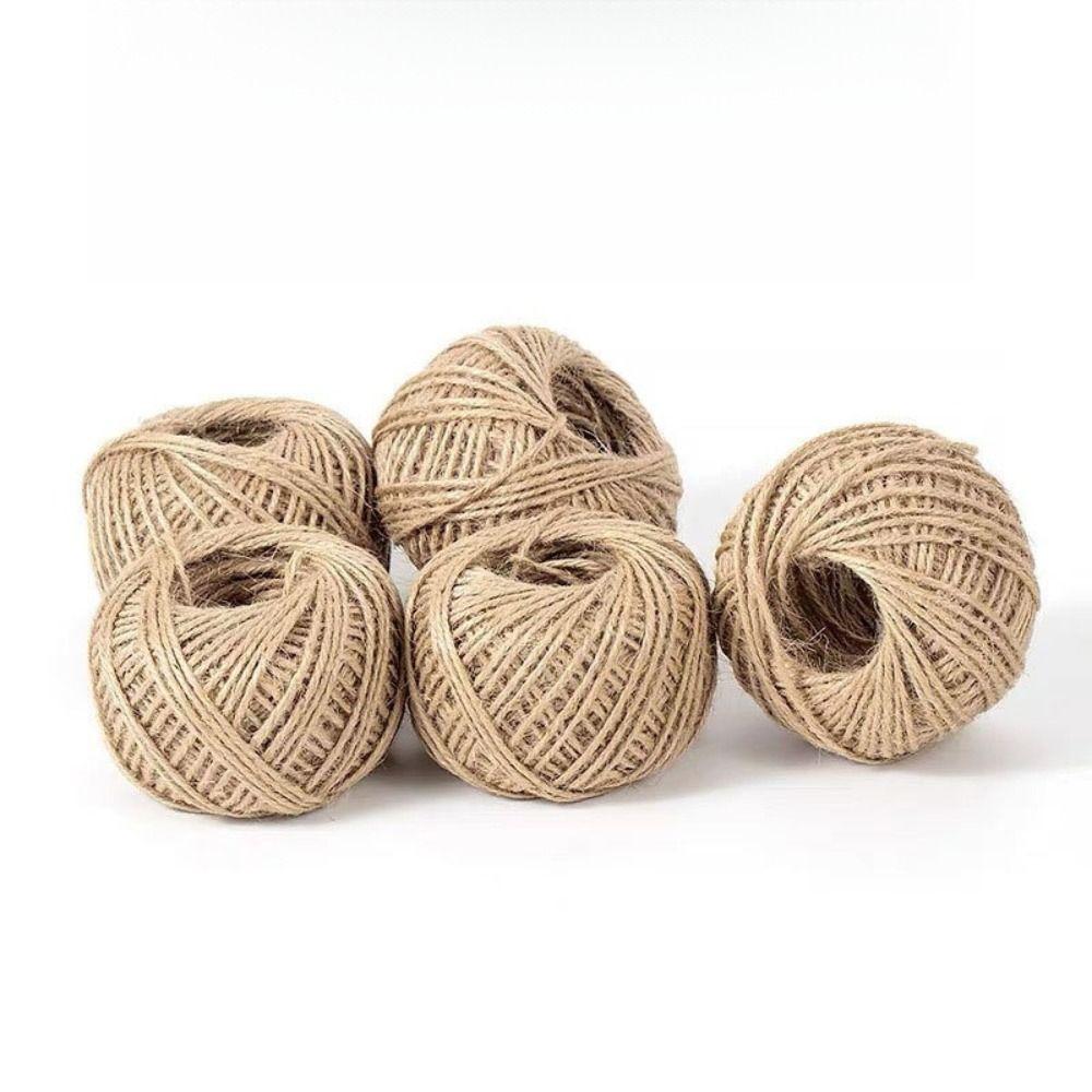 Hand-woven Jute Twine 100M/Roll Binding Rope  For Handmade Craft Baking Decoration Packing Gift Box
