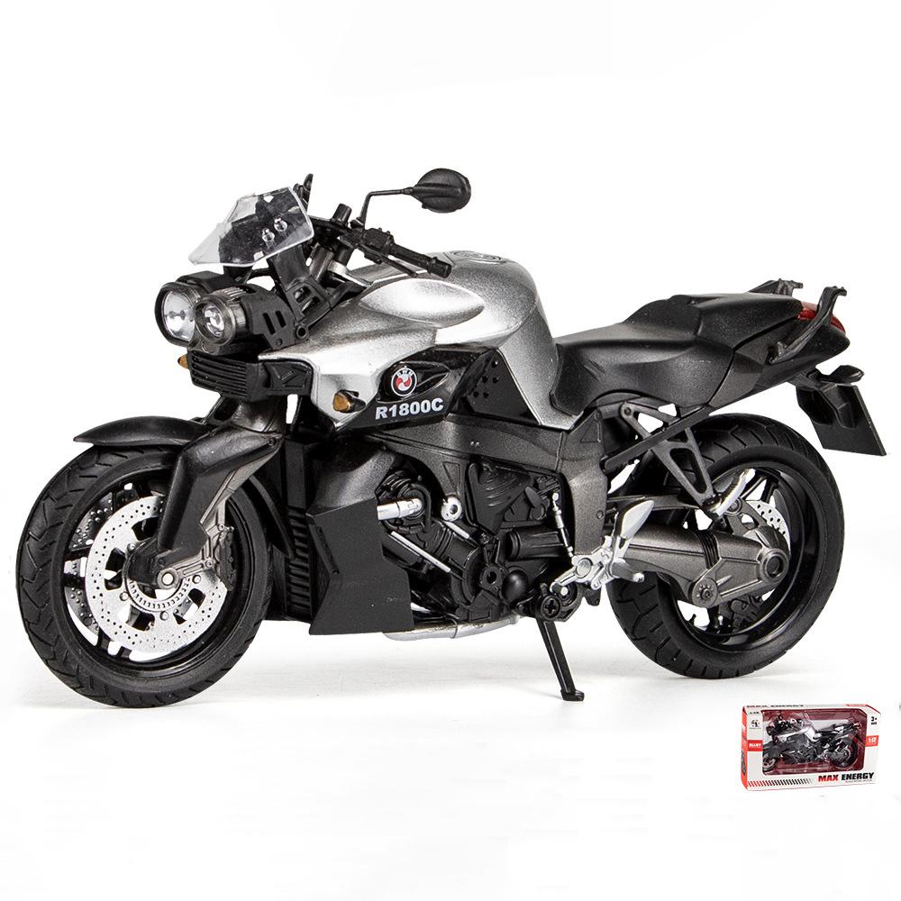 1/12 модель мотоцикла из сплава R1800C, детская игрушка, мотоцикл, маятник, раздвижная модель автомобиля, игрушка для мальчика