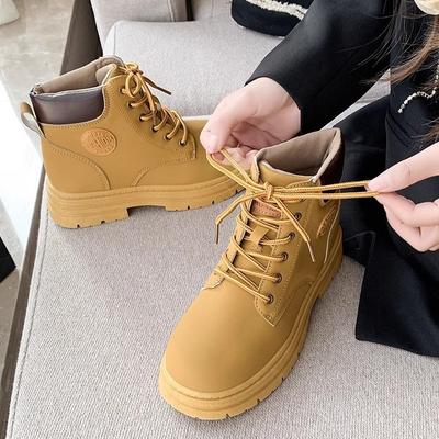 Ботинки Мартина женские ботинки 2025 новые на толстой подошве большеголовые короткие ботинки британские ретро рабочие ботинки осенние высокие ботинки цвета ревеня