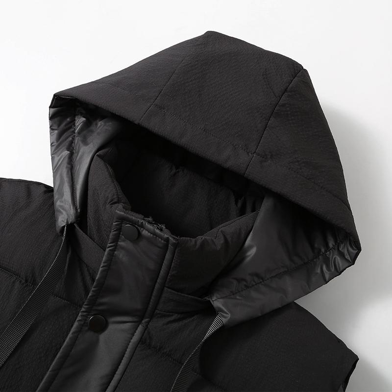 Plus Size S-8XL Autumn Sleeveless Jackets Men Waistcoat New Fashion Men's Warm Vest Hooded Korean Style Padded Coats