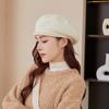Женский берет, классическая французская шляпа - элегантный черный шерстяной берет для вечеринки, романтического французского тематического наряда