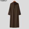 Spring Muslim Mens Fashion Long Tops Long Sleeves Thobe Islamic Clothing Saudi Arab Clothing Mens Kaftan Thobe Plus Size