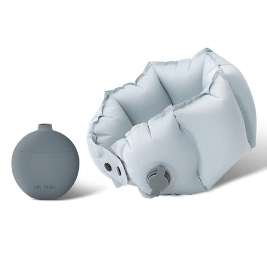 Надувная U-образная подушка для шеи Портативная Надувается нажатием Эргономичная Поддержка головы и шеи Сверхлегкая Автомобильная Авиационная Поездная Для путешествий на открытом воздухе Шейная подушка