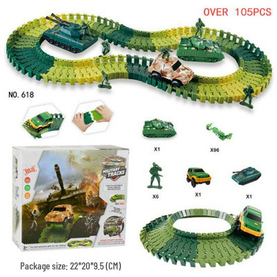 Children's DIY Electric Racing Car & LED Train Educational Toy Set