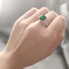 Gica Gema Квадратное нано-Изумрудное модное кольцо из стерлингового серебра 925 пробы, новый дизайн, кольцо для женщин, женские ювелирные изделия, нежный подарок на свадьбу, помолвку