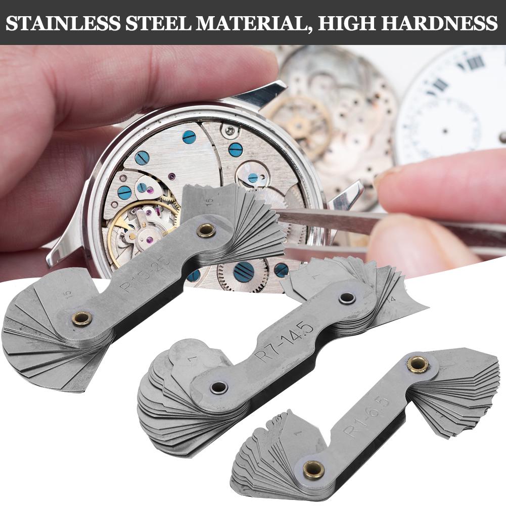 3 шт. Инструменты для измерения радиуса Нержавеющая сталь Измерение радиуса Инструмент для ремонта часов