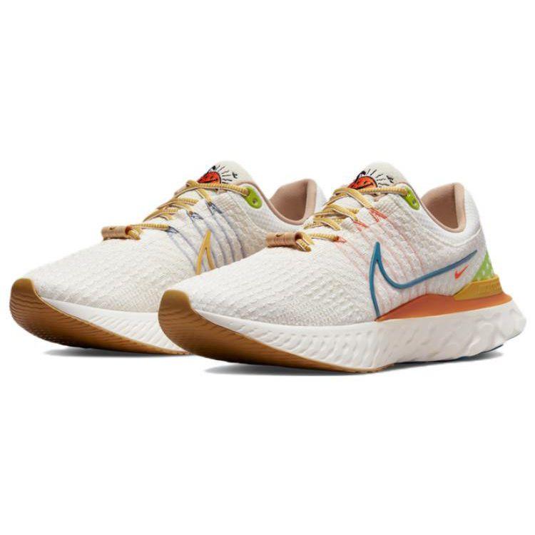 Nike React Infinity Run Flyknit 3 Sail Hot Curry Мужские кроссовки White Rift-Blue DV1744-141