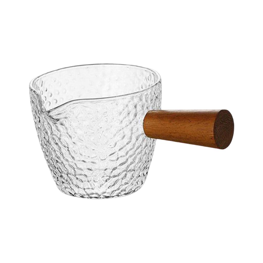 Мерный стакан для эспрессо с деревянной ручкой Аксессуары Термостойкий стеклянный стакан для молока для чая Бариста Семья эспрессо