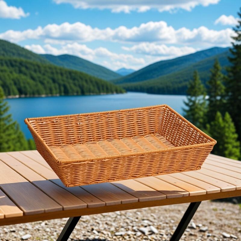 SIFAR Imitation Rattan Plastic Storage Basket