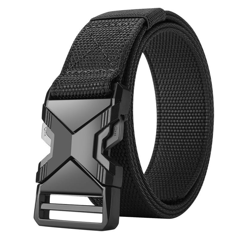 Buckle Fashionable Alloy Men Nylon Woven Waist Belt For Daily And Outdoor Use