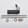 Matt Black Basin Faucet Single Lever Mixer Hot and Cold Water Basin Crane Tap Bathroom Washbasin Sink Waterfall Mixer Tap