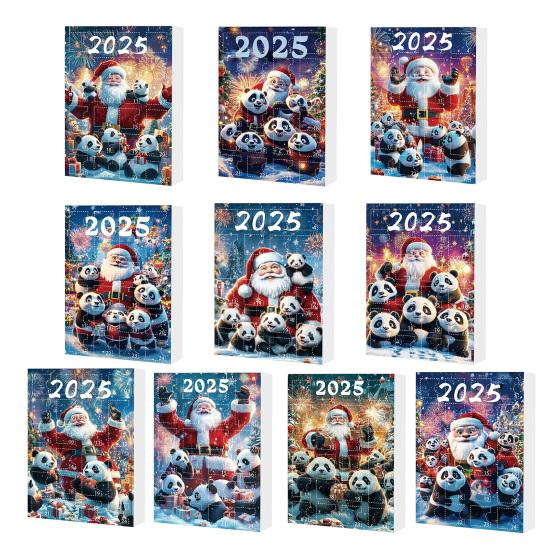 2025 Рождественский Панда Адвент-календарь Мультяшный 2D Акриловый Подвеска Панда Календарь Обратного Отсчета Многофункциональные Домашние Украшения