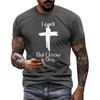 Summer Men's T-shirt 3D Letter Printed Round Neck Short Sleeved Shirt