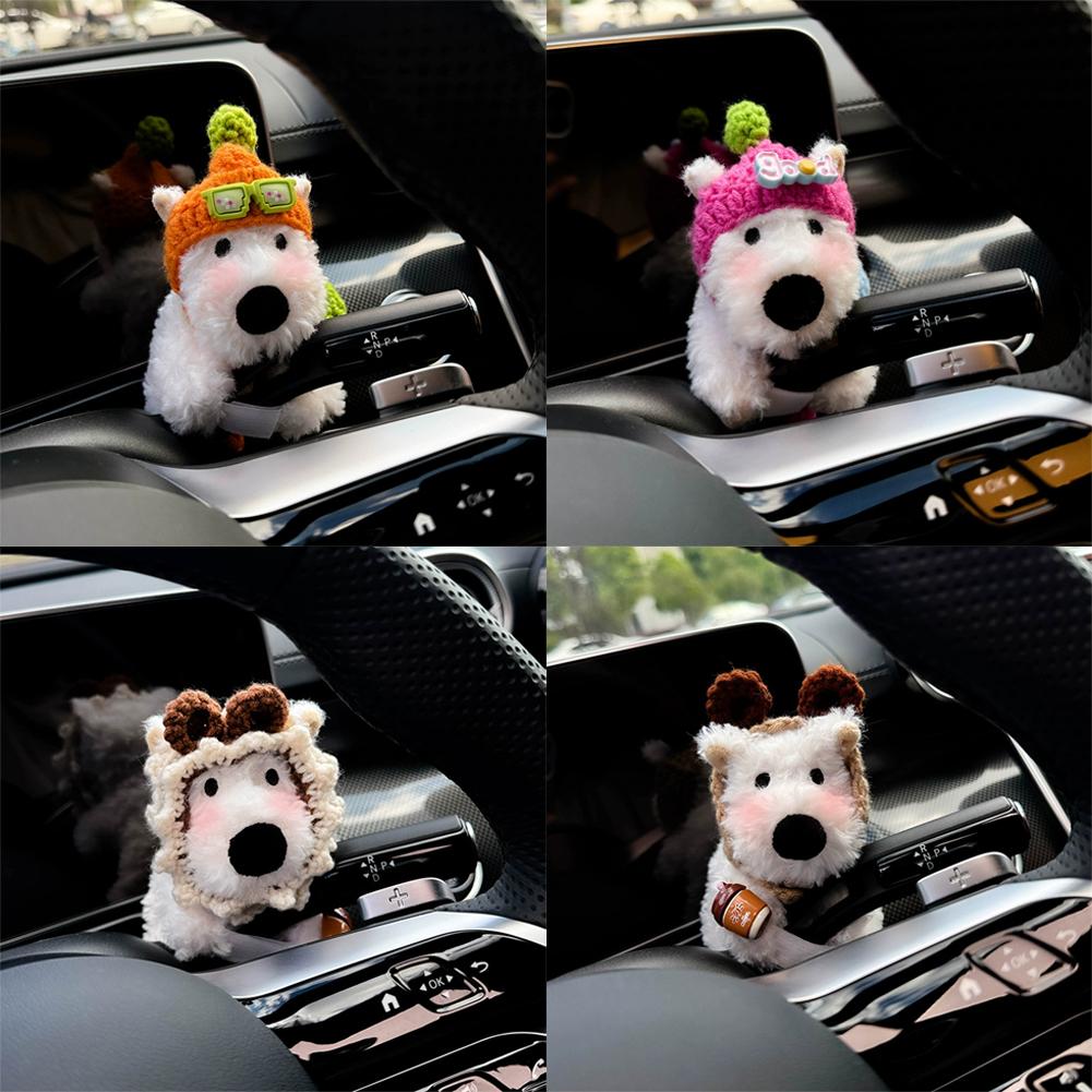 Автомобильные аксессуары для украшения переключения передач, милые куклы с зеркалом, дворником, лобовым стеклом, задним видом, дети K0L3