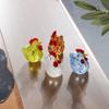 Hand Blown Crystal Rooster Statues Home Decor Turkey Sculpture  Photography Props