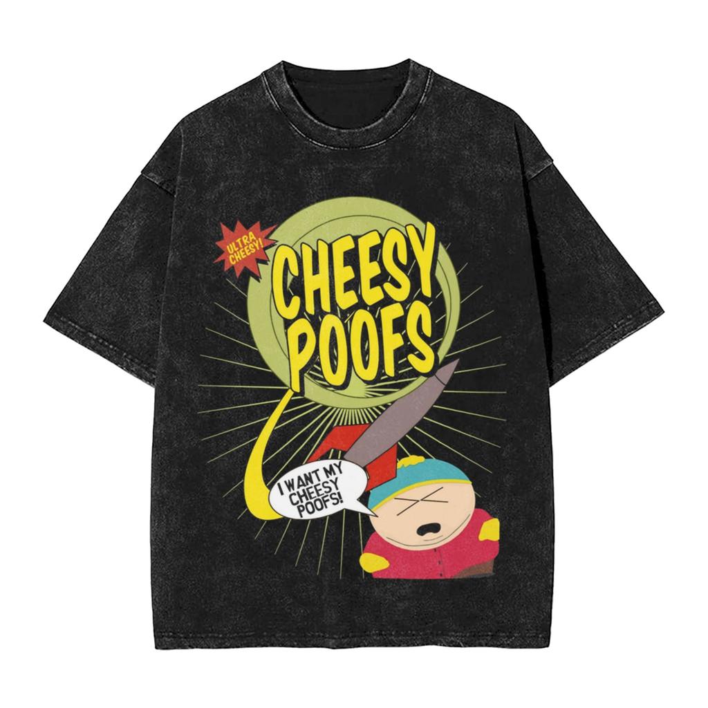 Souths parked Oh My God They Killed Kenny Washed T Shirts Streetwear Hip Hop Fashion TShirt Unisex Women Short Sleeve Oversize