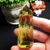 Unique Natural Crystal Beautiful Yellow Gem Home Decor Hexagonal Wand Column  Energy Stone Pyramid