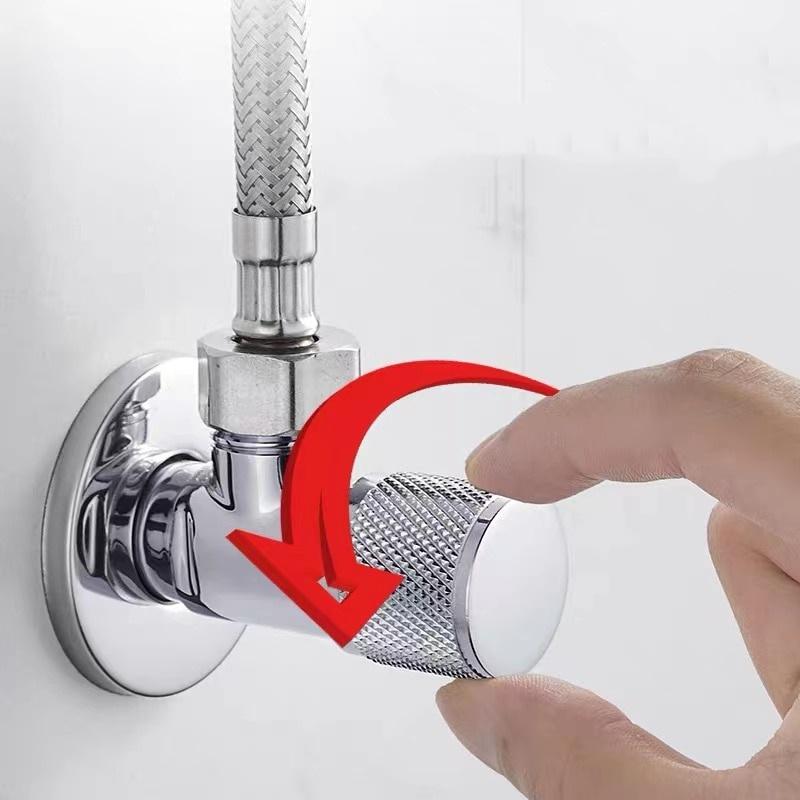 Brass Angle Valve Gray Inlet Valve Bath Outlet Valve G1/2 Basin Sink Diverter Kitchen Sink Wash Basin Water Stop Faucet