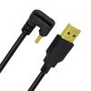 Кабель USB для передачи данных и питания 480 Мбит/с, штекер USB-A - штекер USB-C под углом 90 градусов, штекер, USB-C USB-C, U-образный,