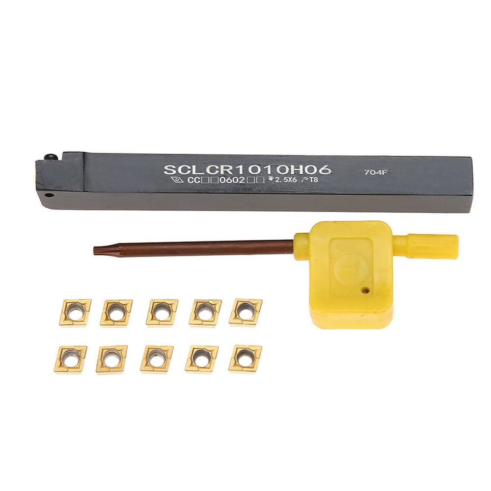 SCLCR1010H06 Держатель токарного резца для расточки + 10 шт. CCMT0602 твердосплавные пластины