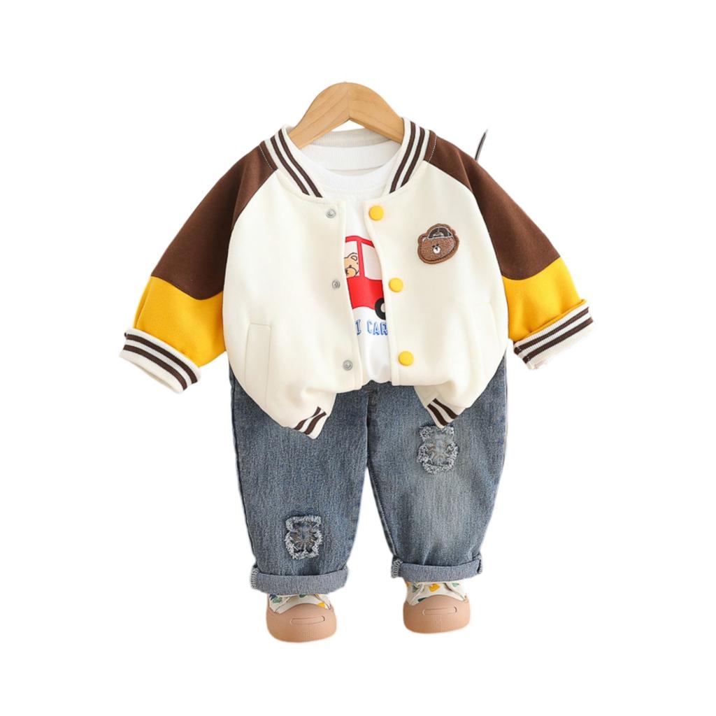 Детский повседневный комплект с длинным рукавом, удобные наряды для повседневной носки