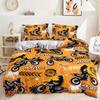 3D Bicycle Rider Duvet Cover Silhouette Bedding Super King Bed Set, Soft Microfiber Comforter Cover Printed with Zipper Closure