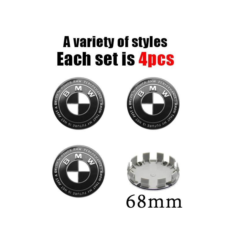 4pcs 68mm 56mm Wheel Center Cover Wheel Hub Center Integrated Cover Logo For BMW E36 E46 E90 E60 E39 F30 F20 X5 E70 E53 G30 E91