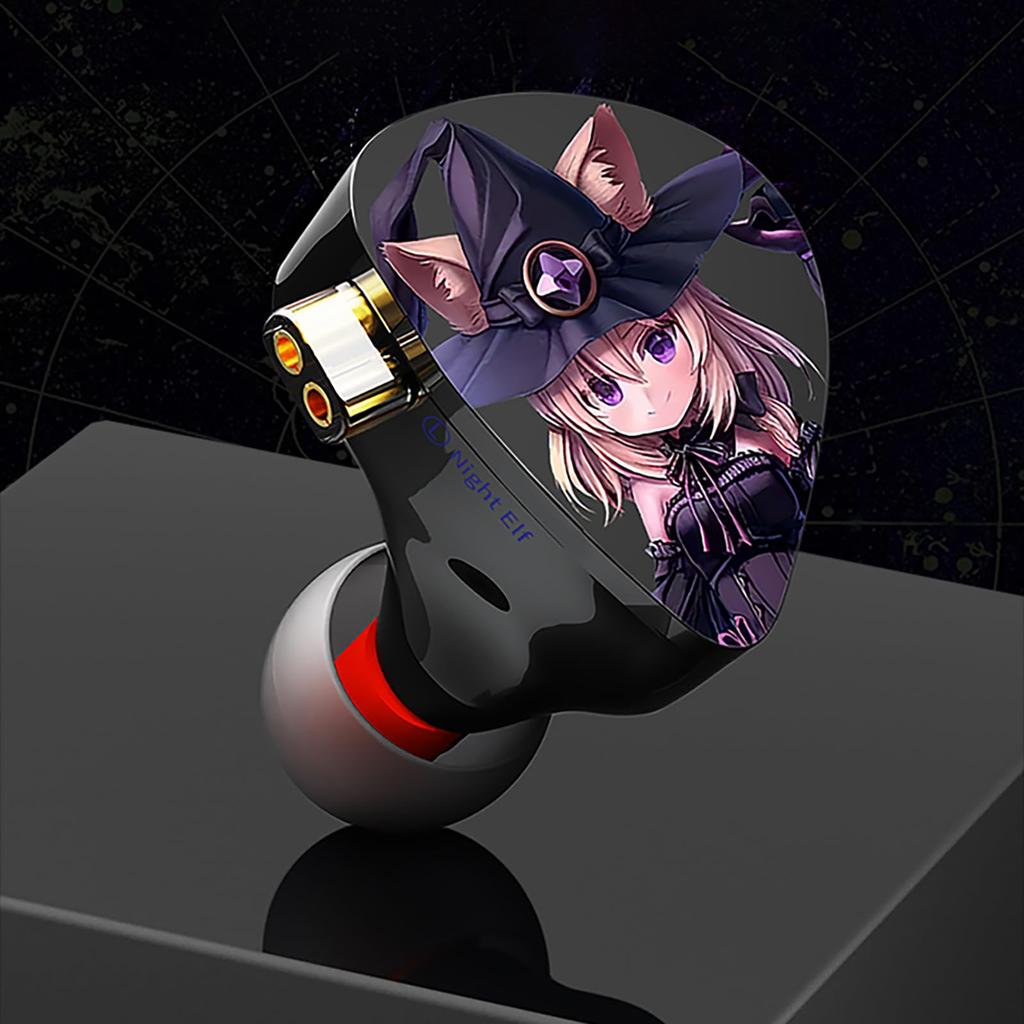 Linsoul CVJ Night Elf Гибридные динамические наушники с двойным динамическим драйвером 8 мм Недавно разработанный динамический драйвер с алмазной диафрагмой DLC Эргономичный дизайн