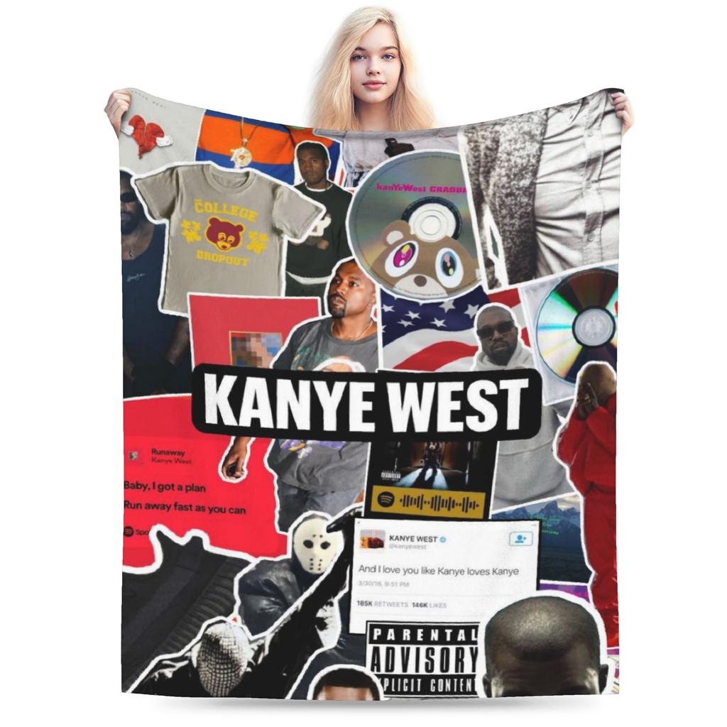 Kanyes wests Blanket Super Soft Warm Throw Blankets for Bed 50x60 Inch Multiple Sizes Rug Piece