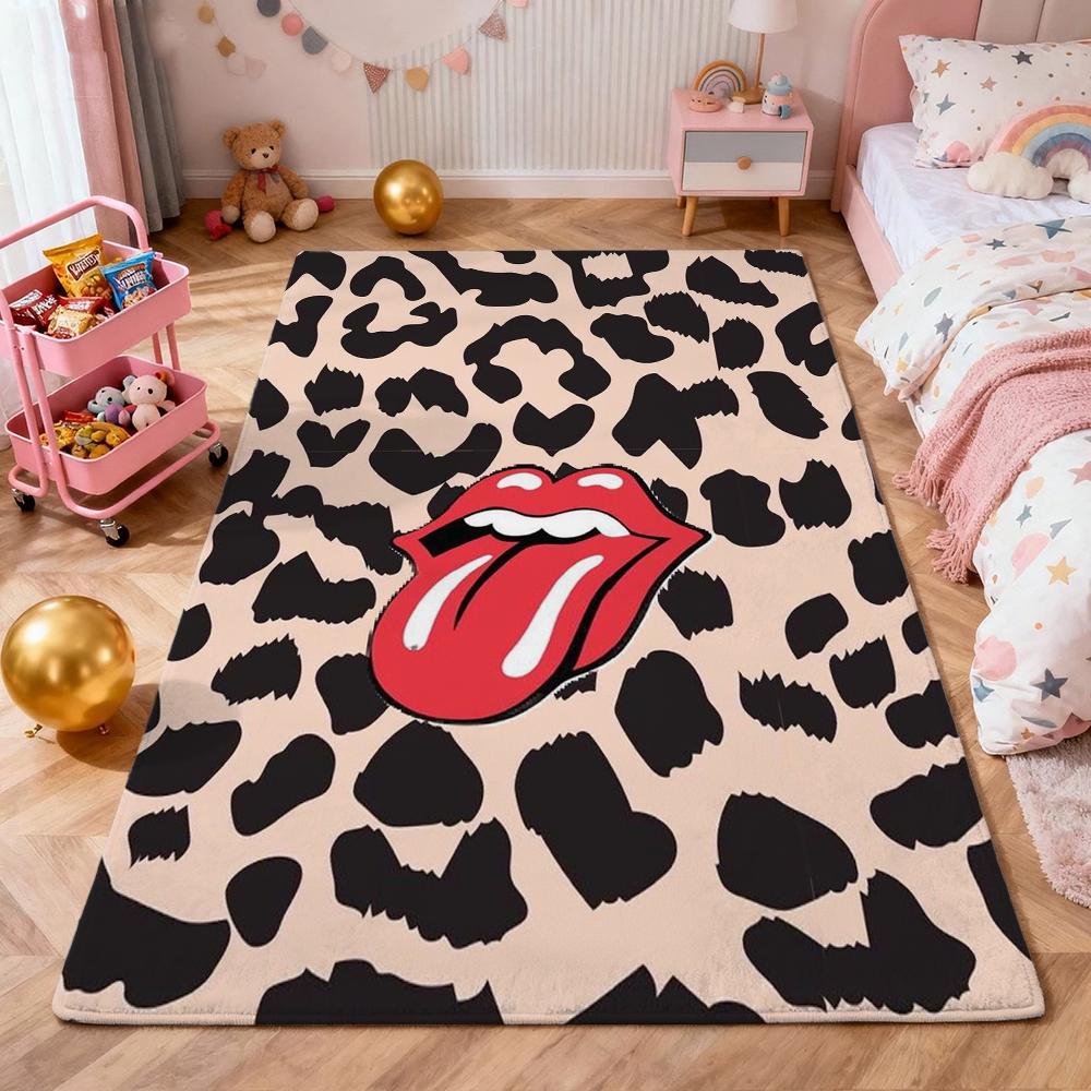 The Rolling Stones Rug Plush Rug Soft Foot Mat Bedroom Rug Anti Fatigue