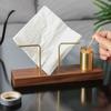 Desktop Solid Wood Paper Towel Rack Hotel Table Coffee Shop Decoration Napkin Rack Light Luxury Paper Towel Seat