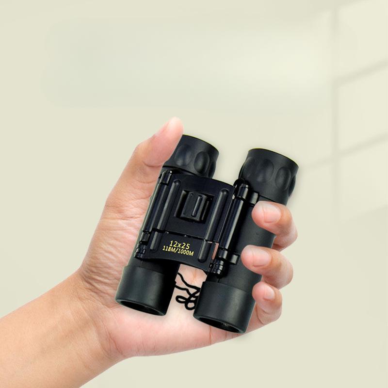 Новый камуфляжный бинокль 12 × 25, небольшой складной портативный полностью оптический HD-телескоп для улицы