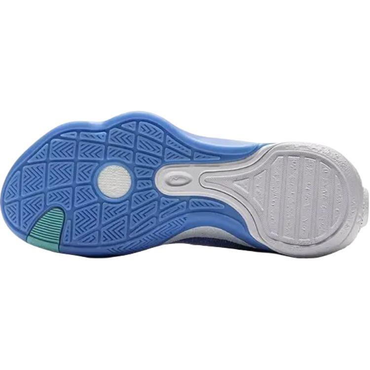 Li Ning YOUNG All City 12 V2 Нескользящие Низкие Баскетбольные Кроссовки Бирюзово-синие Подростковые YKBV048-1